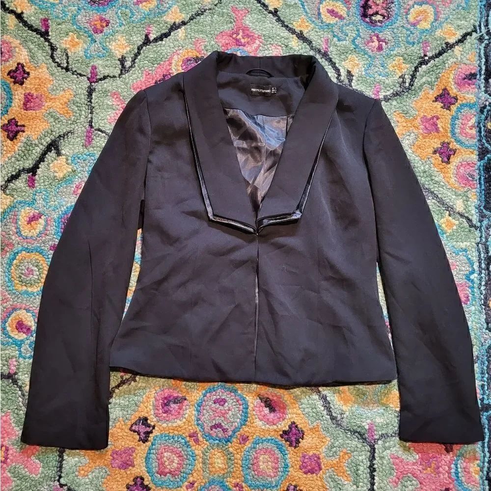 PrettyLittleThing Plus Black Avani Suit Jacket Black Women's 14